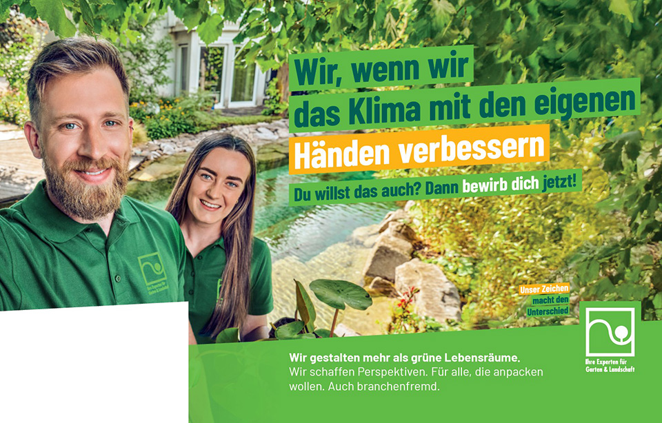 Bauzaunplanen mit Motiven der Image und PR Kampagne